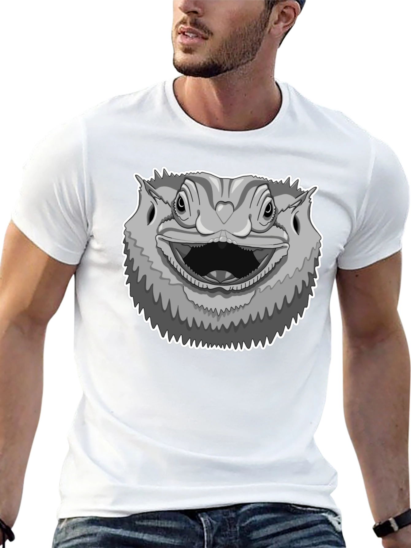 Bearded Dragon Graphic Tee - Unisex Black T-Shirt