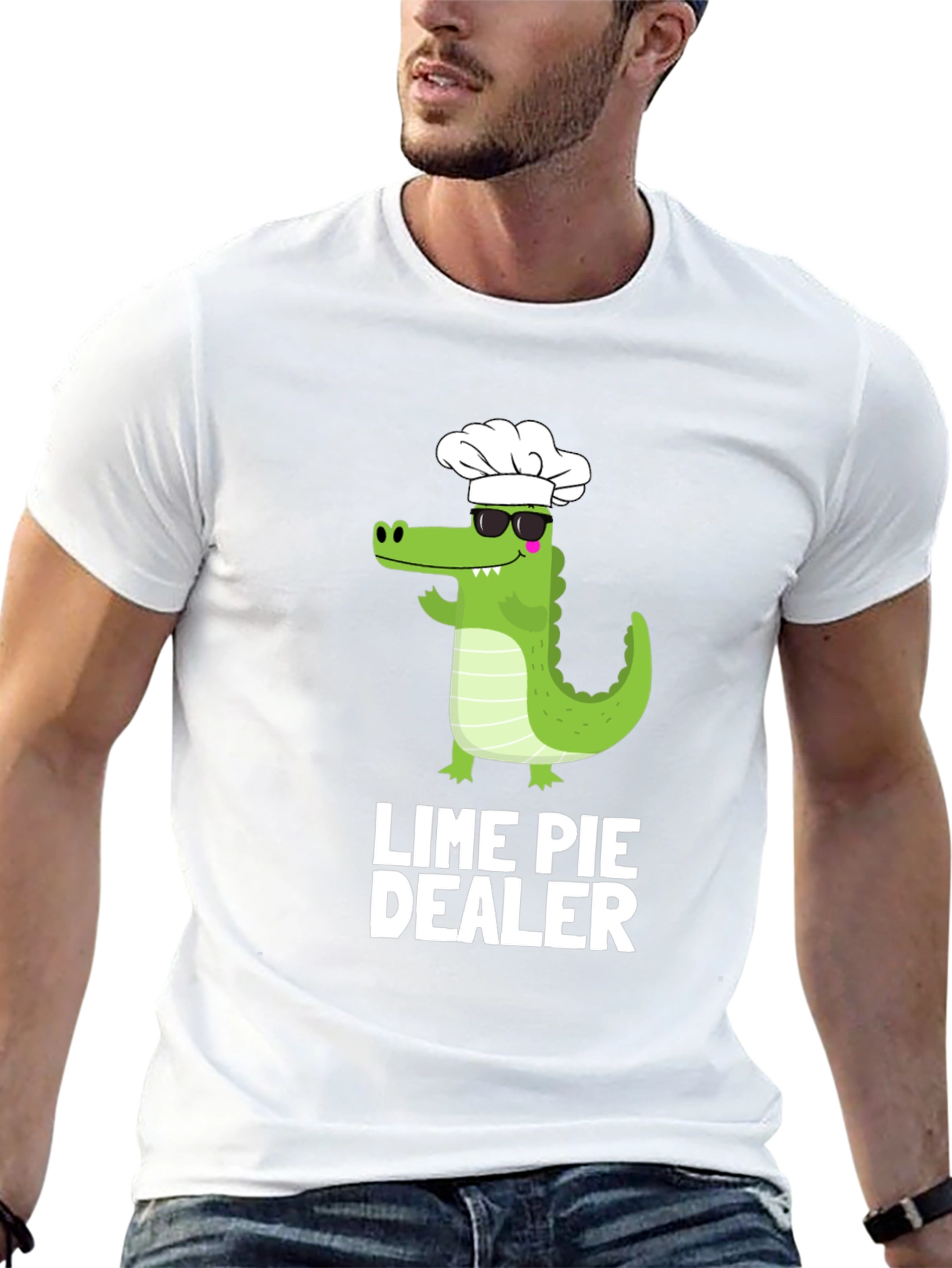Lime Pie Dealer T-Shirt - Chef Alligator Design