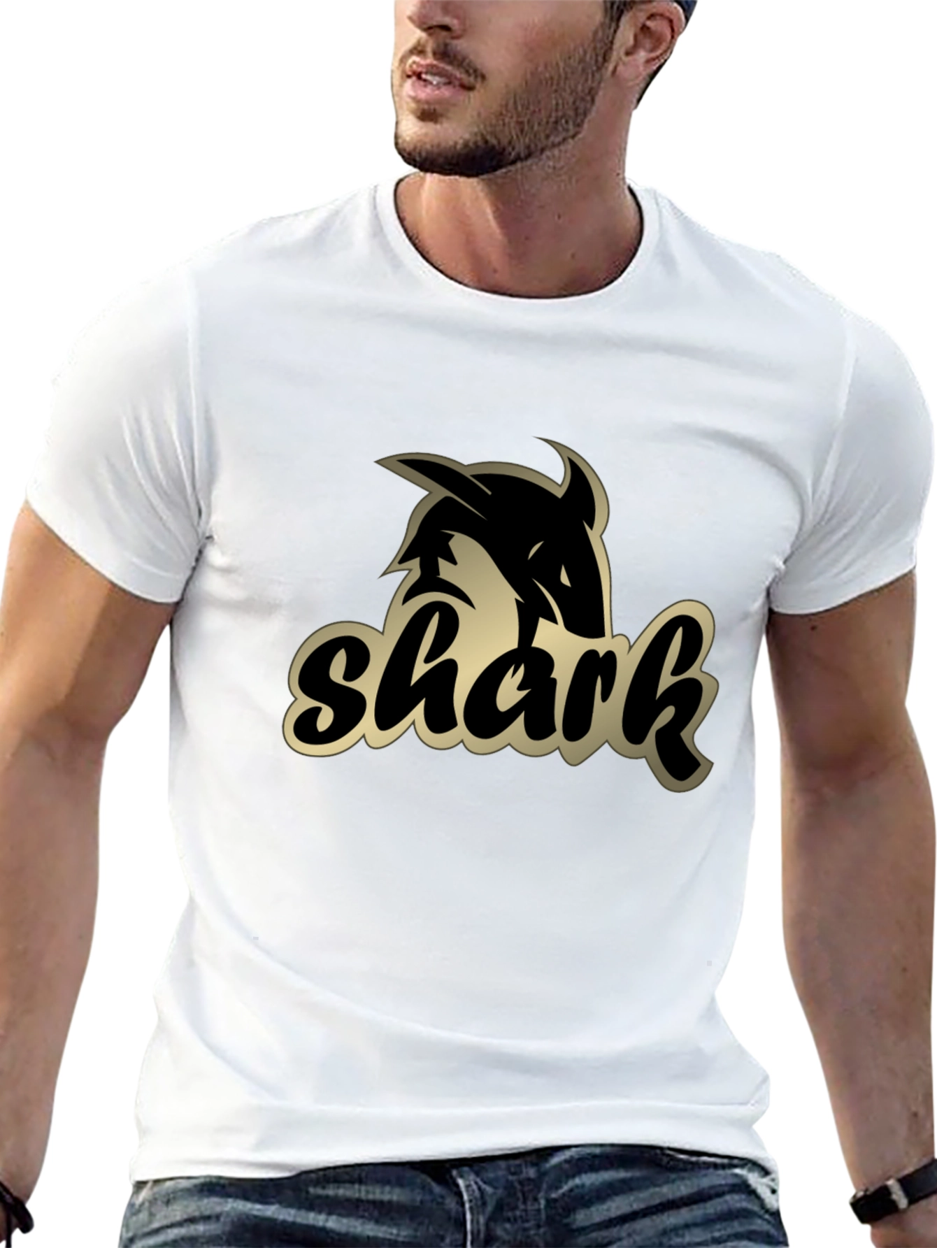 Shark Graphic Black T-Shirt