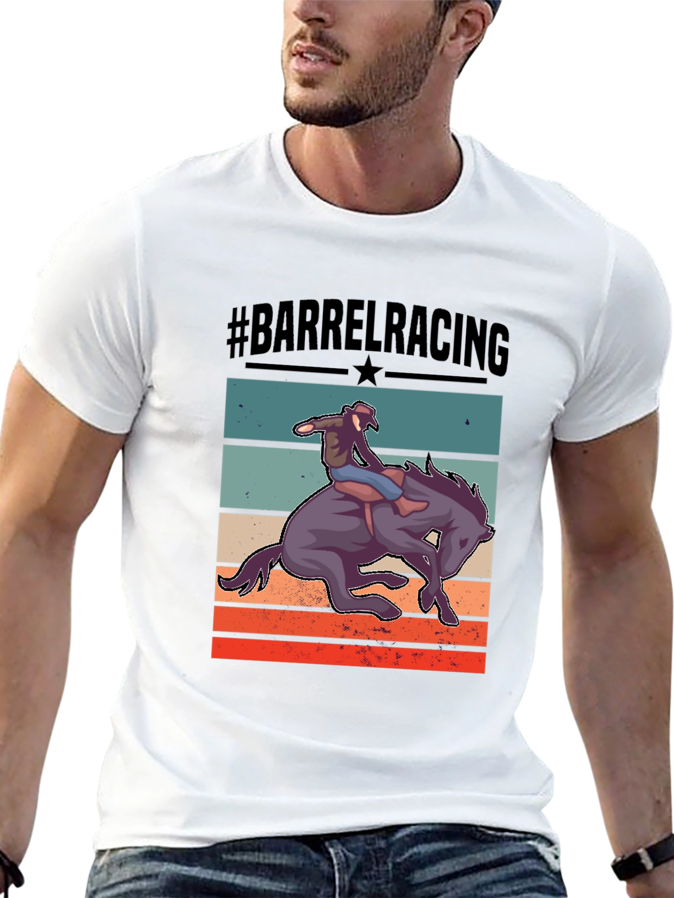 Barrel Racing Graphic Tee - Equestrian Style