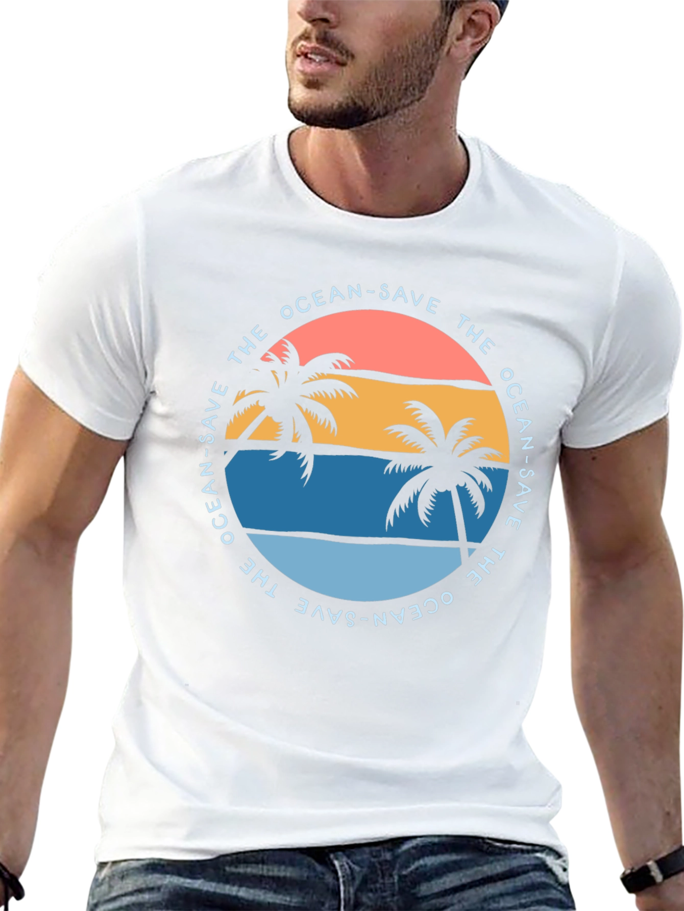 Save the Ocean Graphic Tee - Tropical Vibe