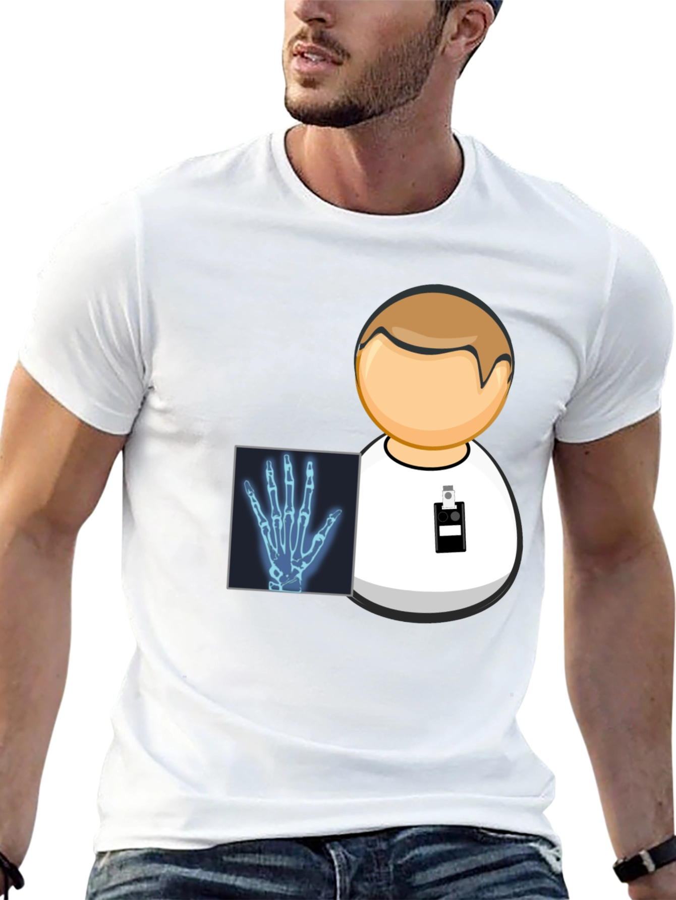 Doctor X-Ray Hand Graphic Black T-Shirt