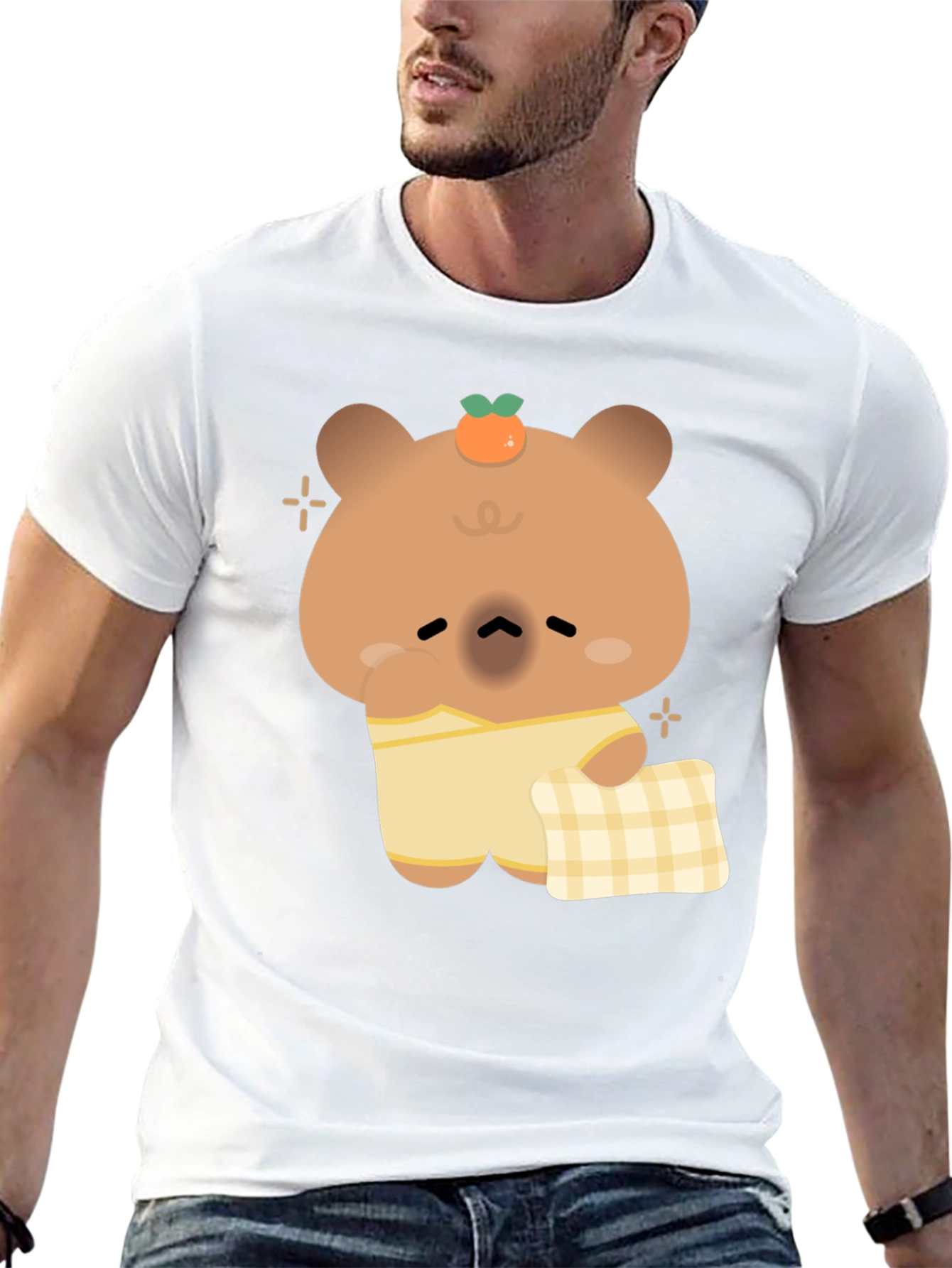 Cute Bear Pajama T-Shirt - Relaxed Sleepwear Style