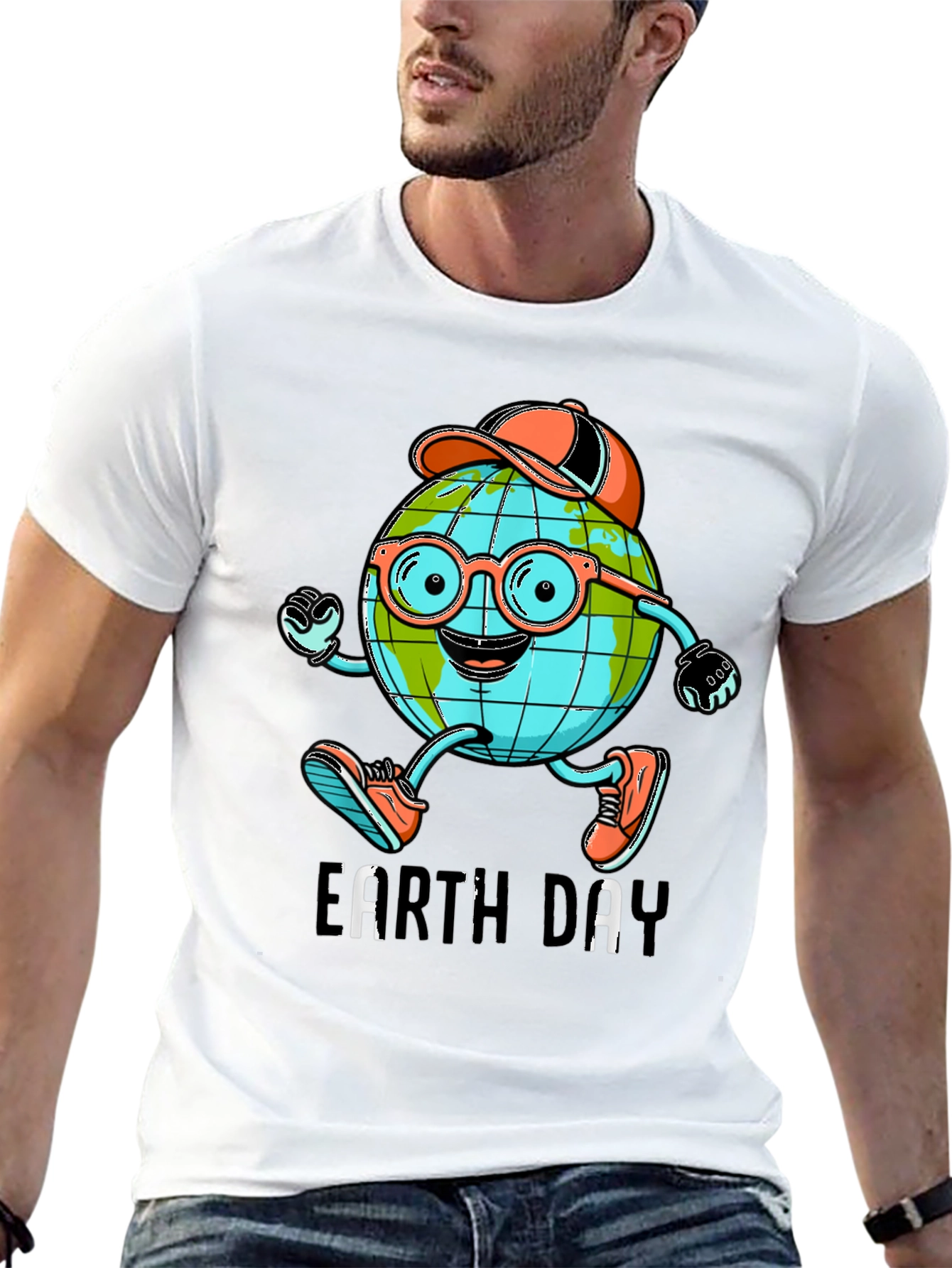 Earth Day Cartoon Globe T-Shirt