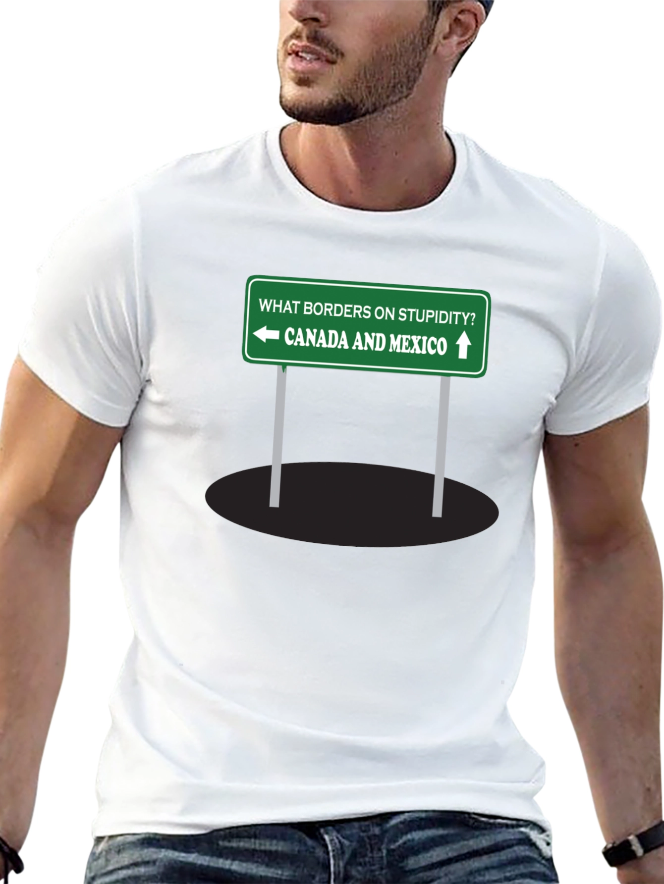 Humorous Canada Mexico Graphic T-Shirt