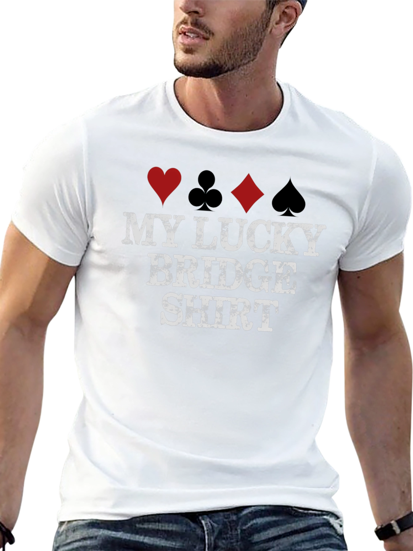 Lucky Bridge Shirt - Card Suit Design Tee