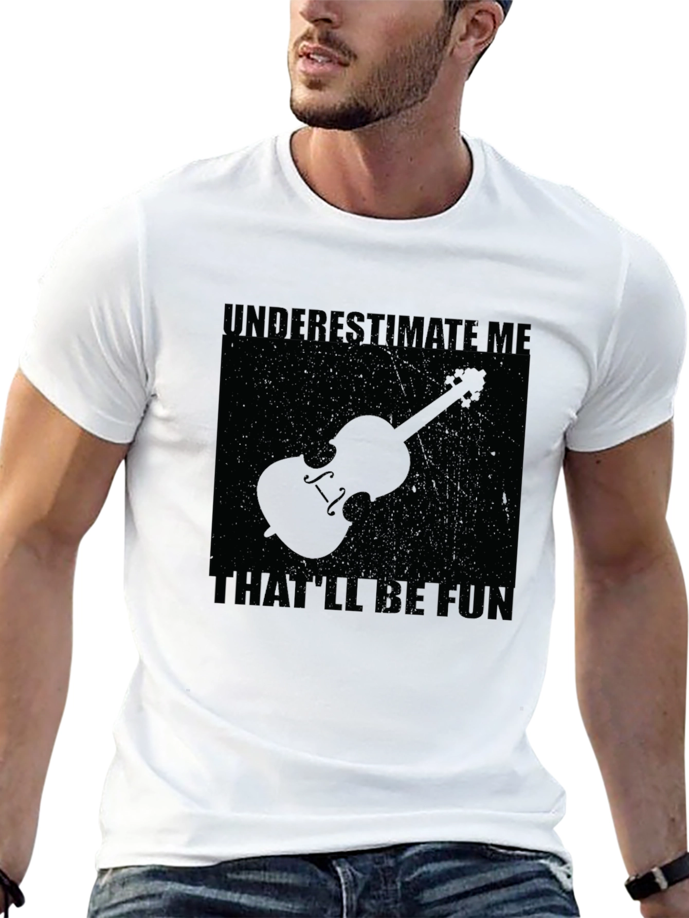 Underestimate Me Violin Graphic Tee