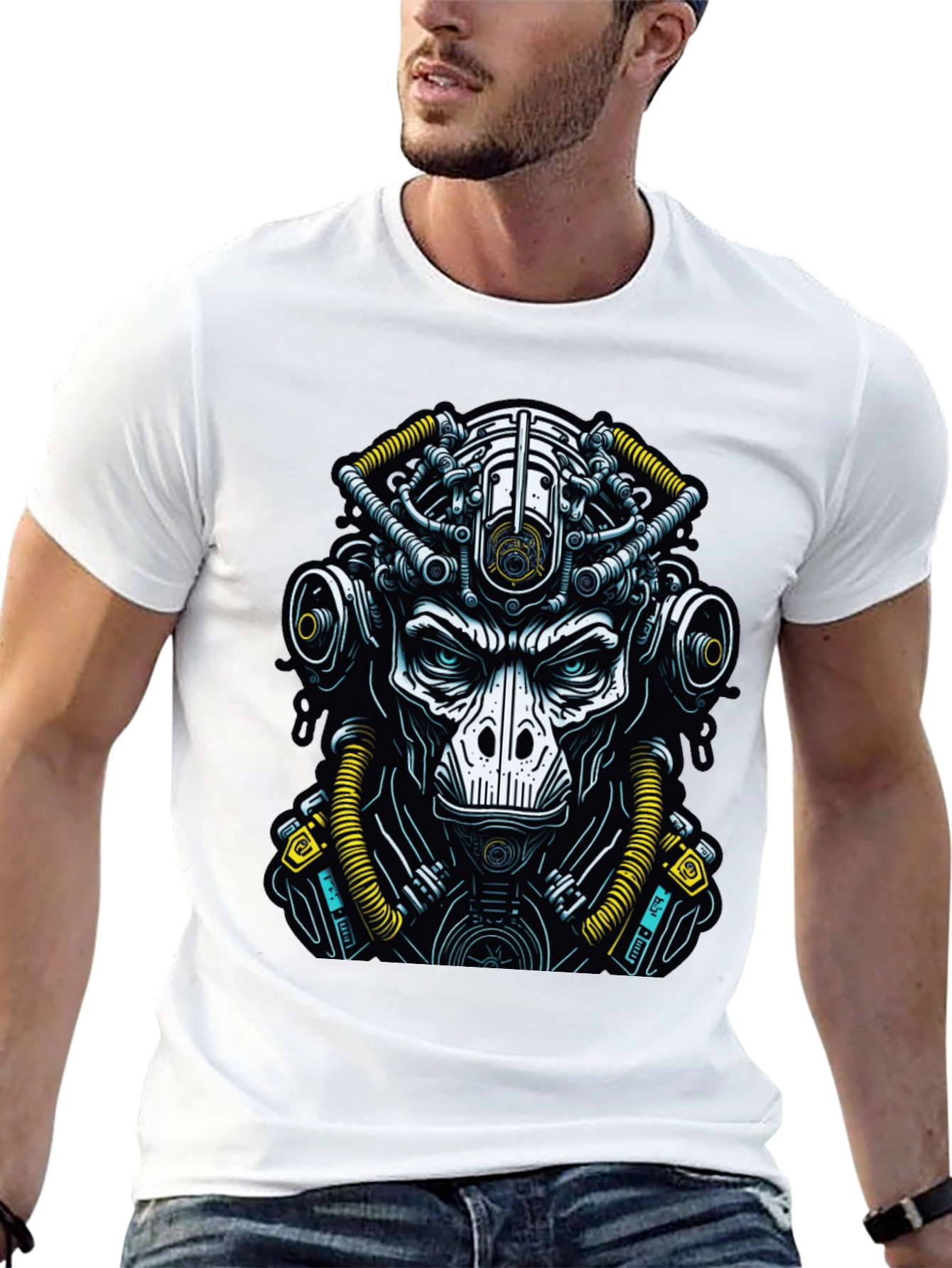 Cyberpunk Ape T-Shirt - Unique Graphic Tee
