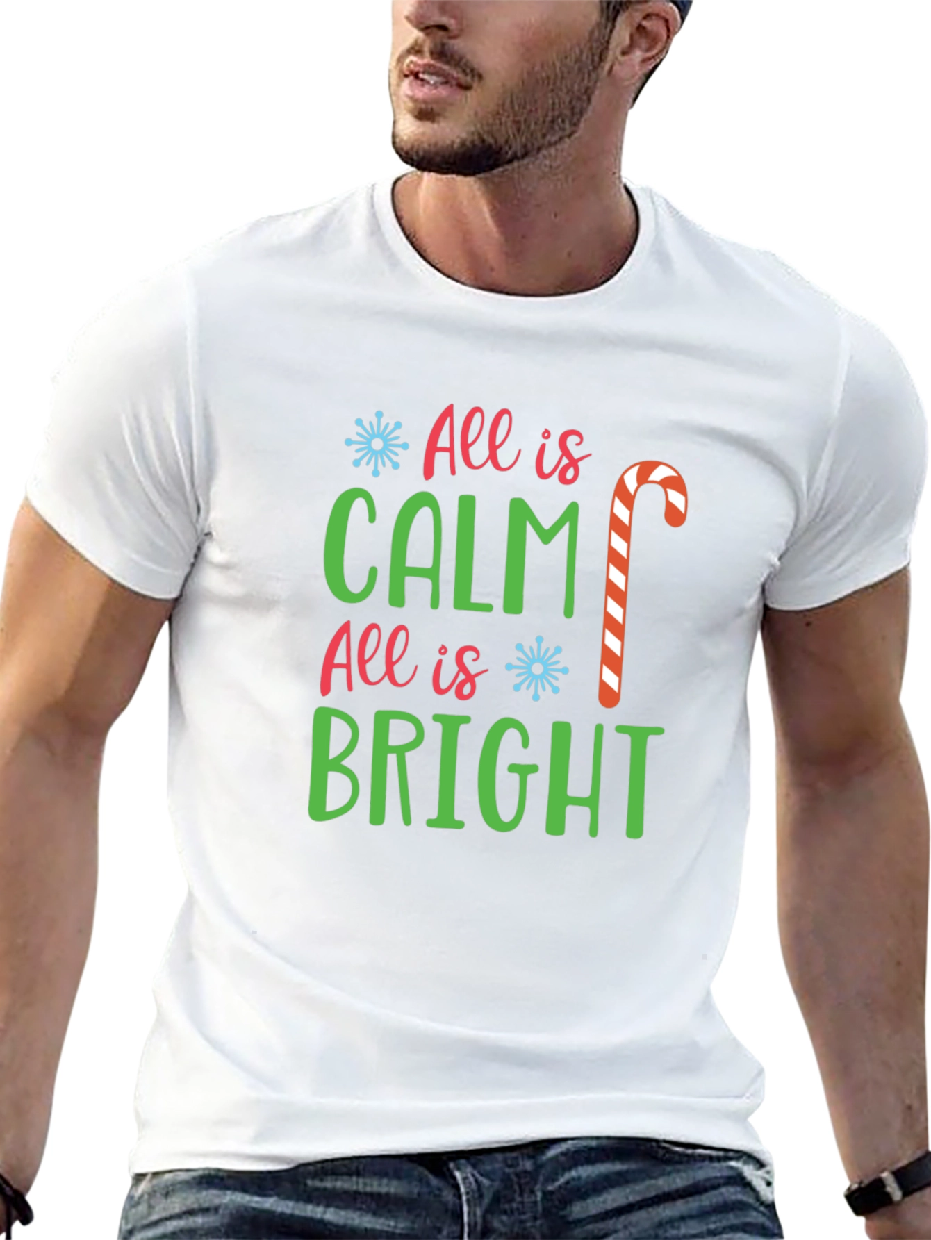All Is Calm All Is Bright Christmas T-Shirt