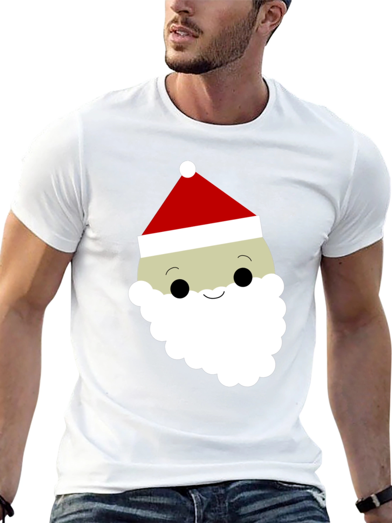 Festive Santa Face Graphic Tee