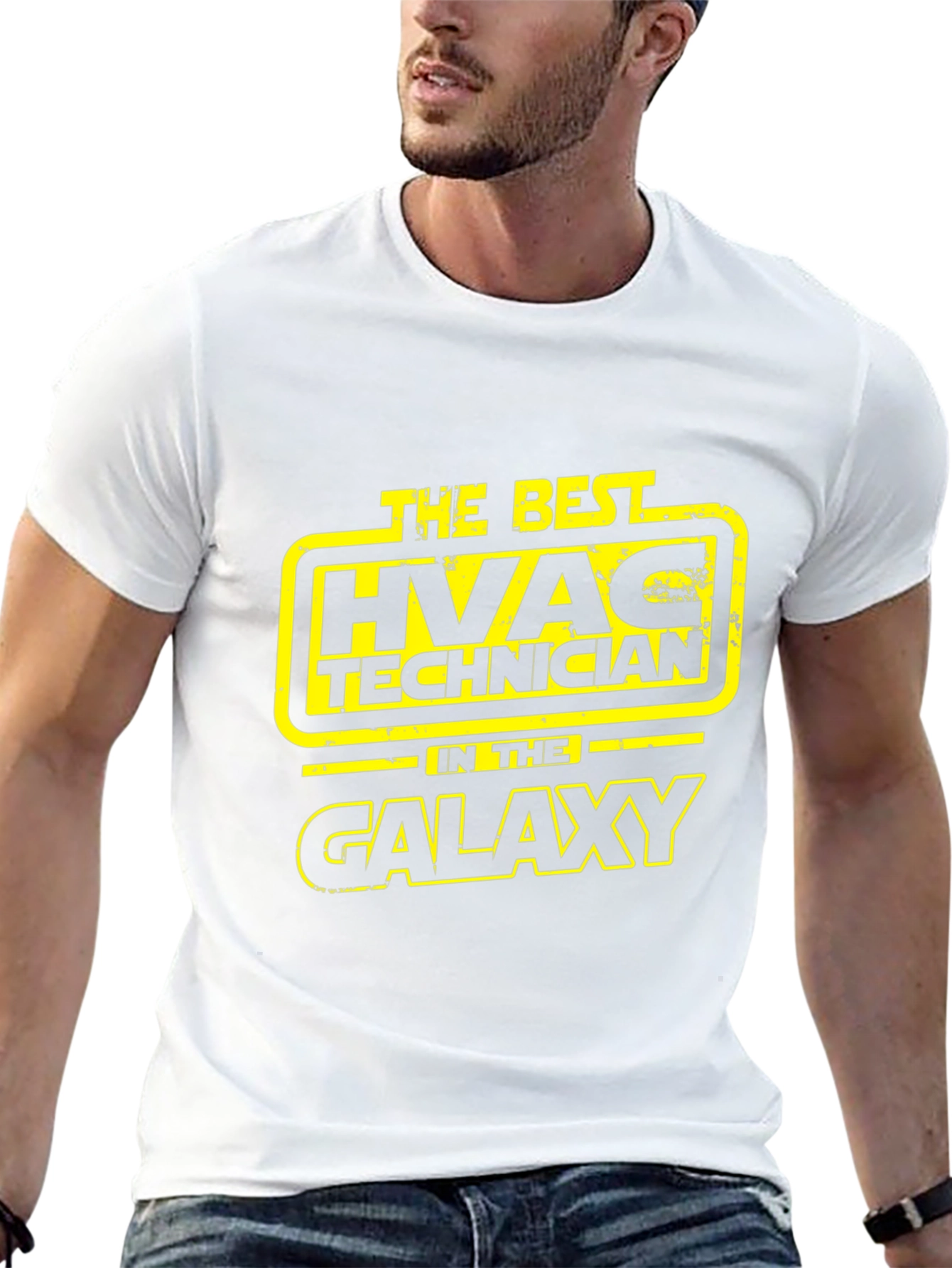 HVAC Technician in the Galaxy Black T-Shirt