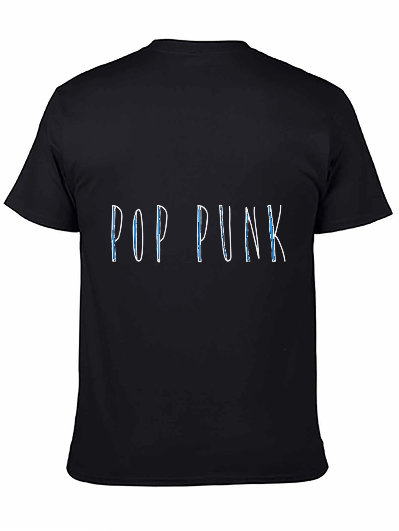 Pop Punk Graphic Print Black T-Shirt