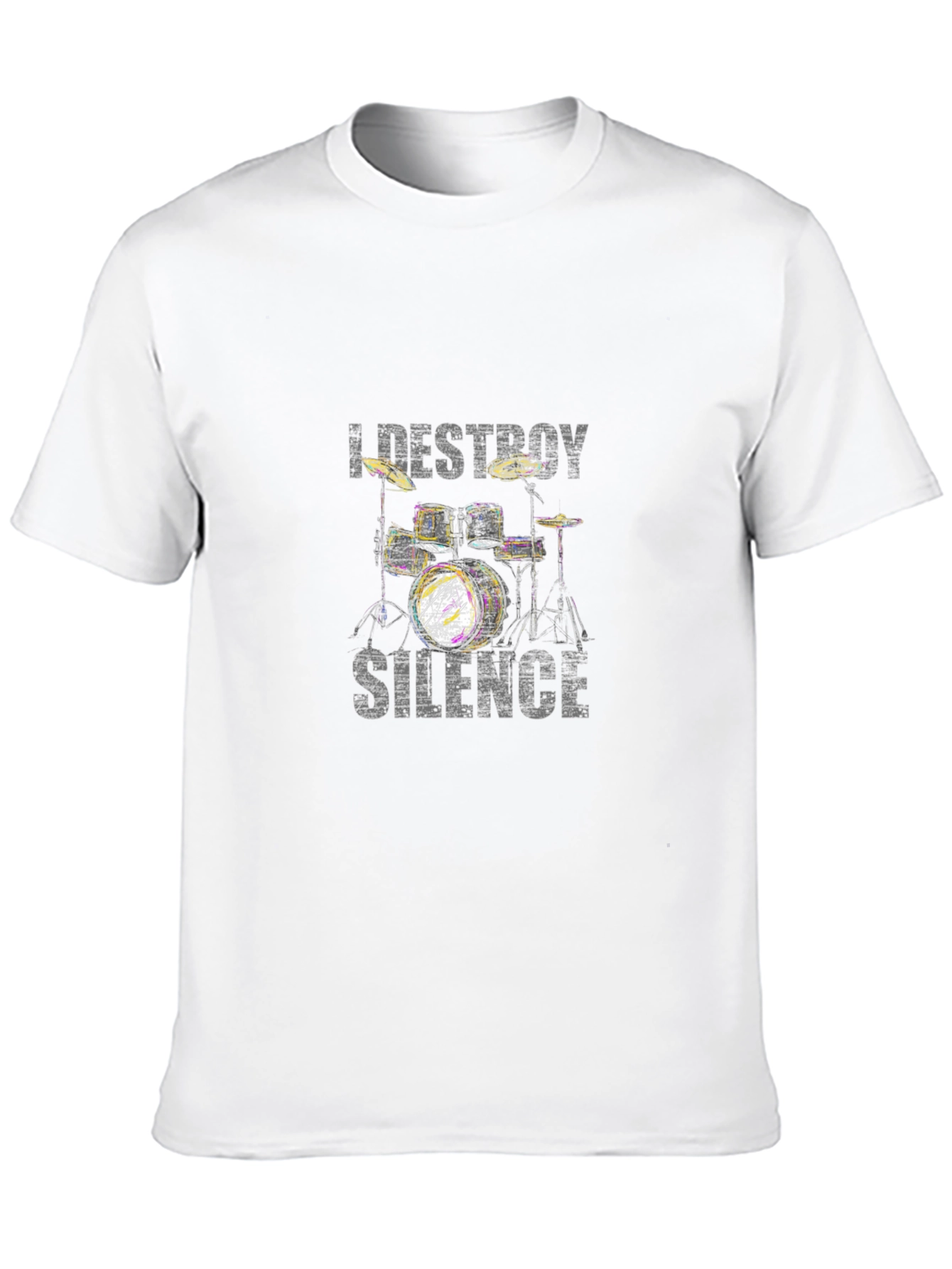 I Destroy Silence Drum Kit Black T-Shirt