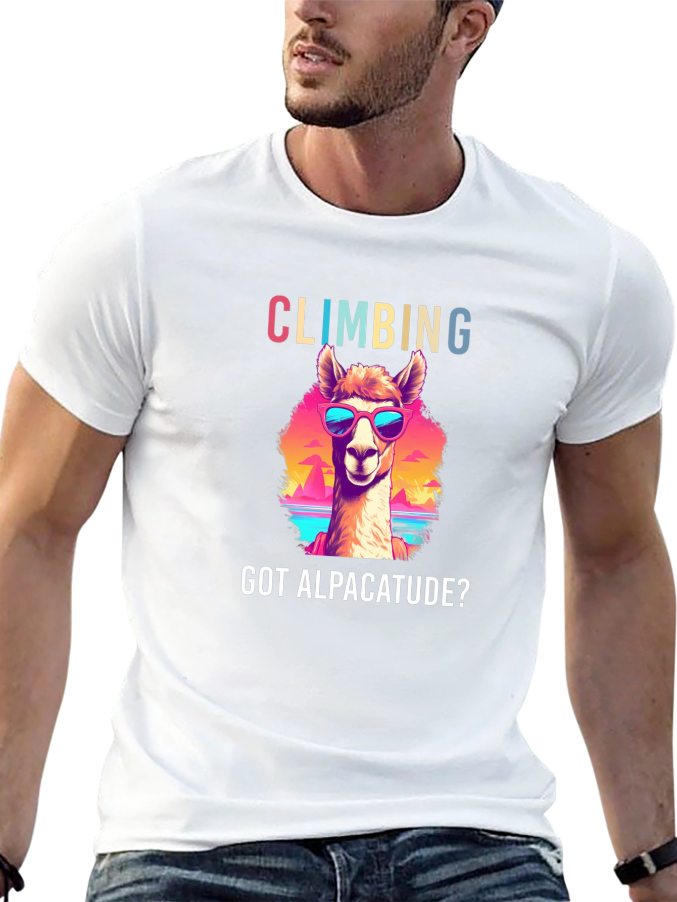 Climbing Alpacatude Graphic Tee