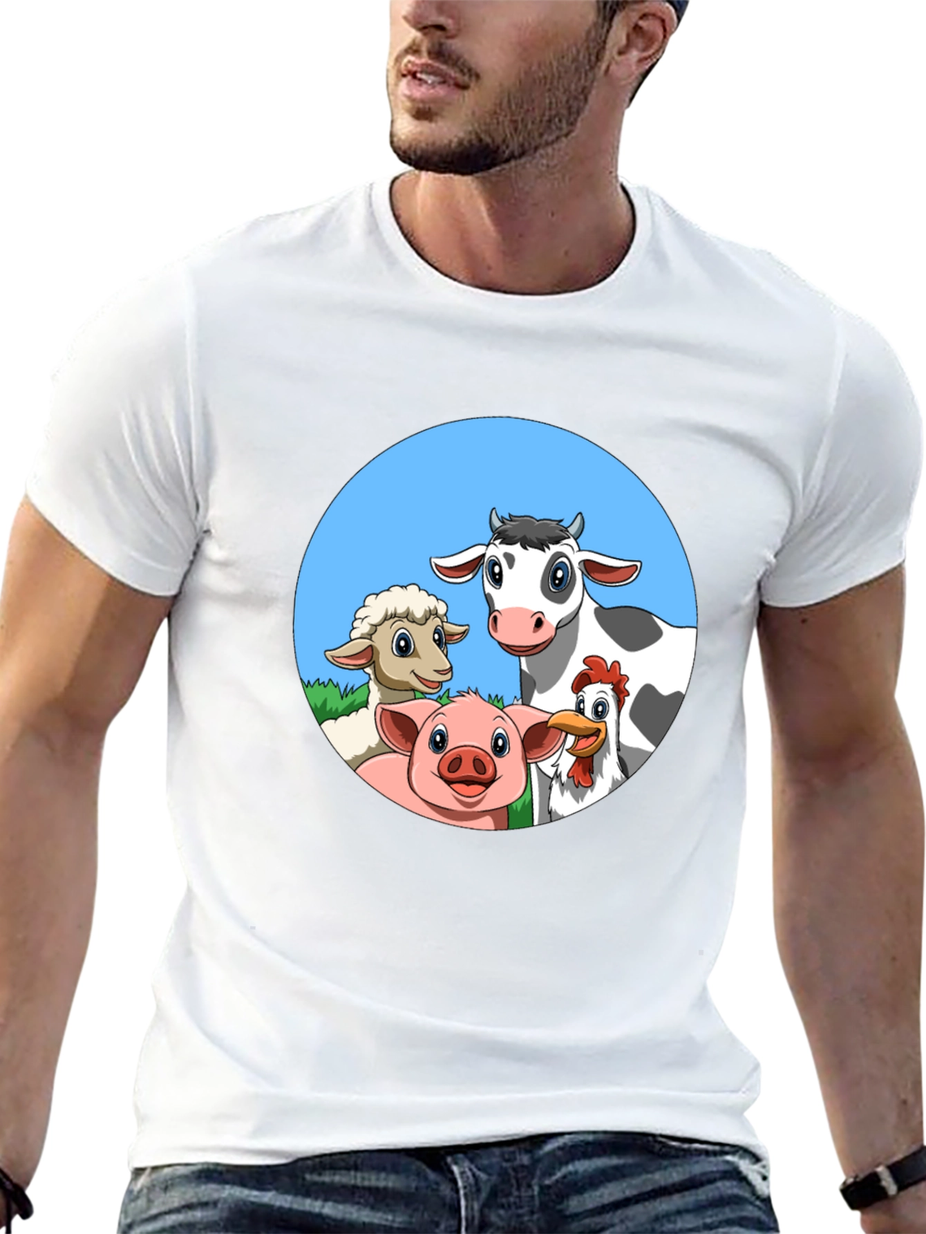 Farm Animal Cartoon T-Shirt