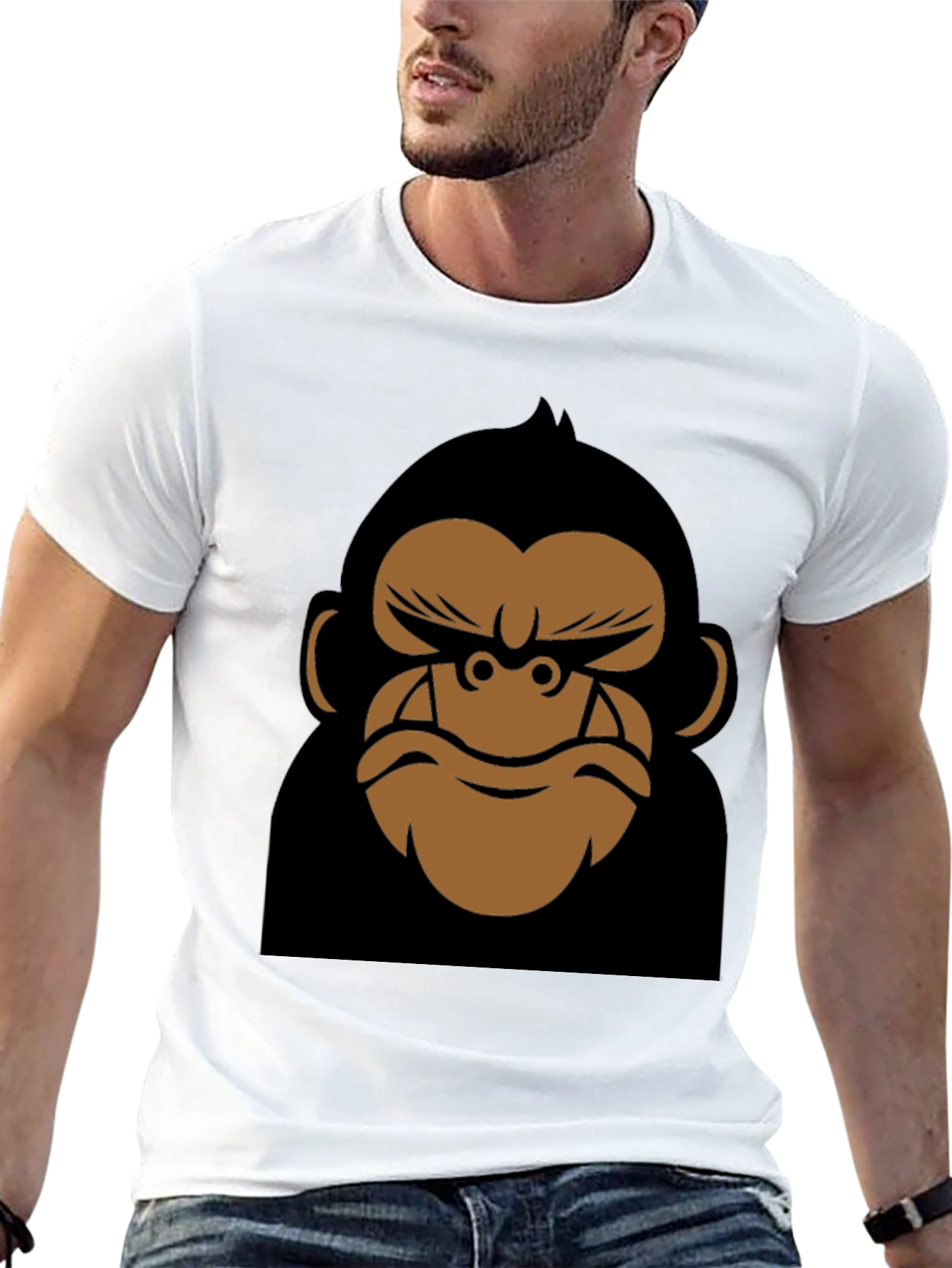 Cool Gorilla Graphic Tee - Black Cotton T-Shirt