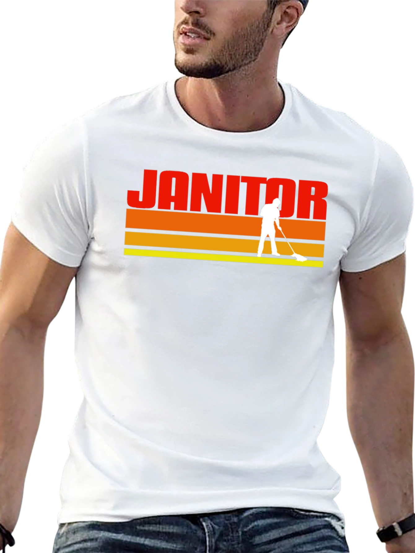 Retro Janitor Graphic T-Shirt
