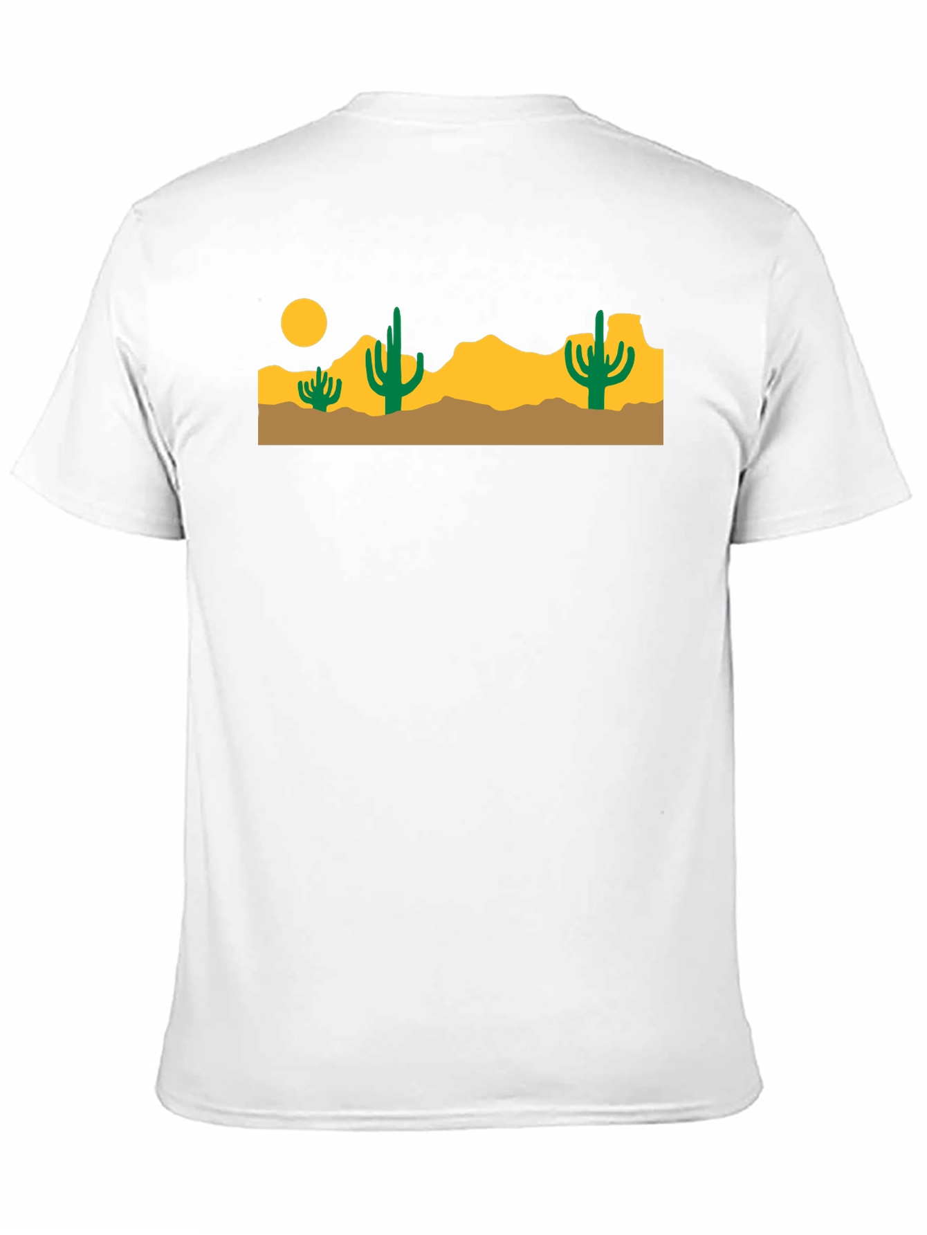 Desert Cactus Graphic Tee - Black Cotton T-Shirt