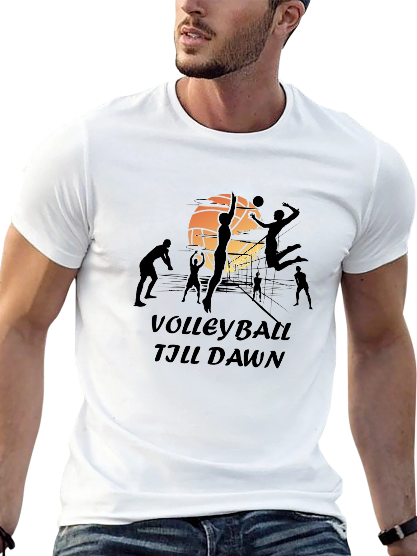 Volleyball Till Dawn Graphic Tee
