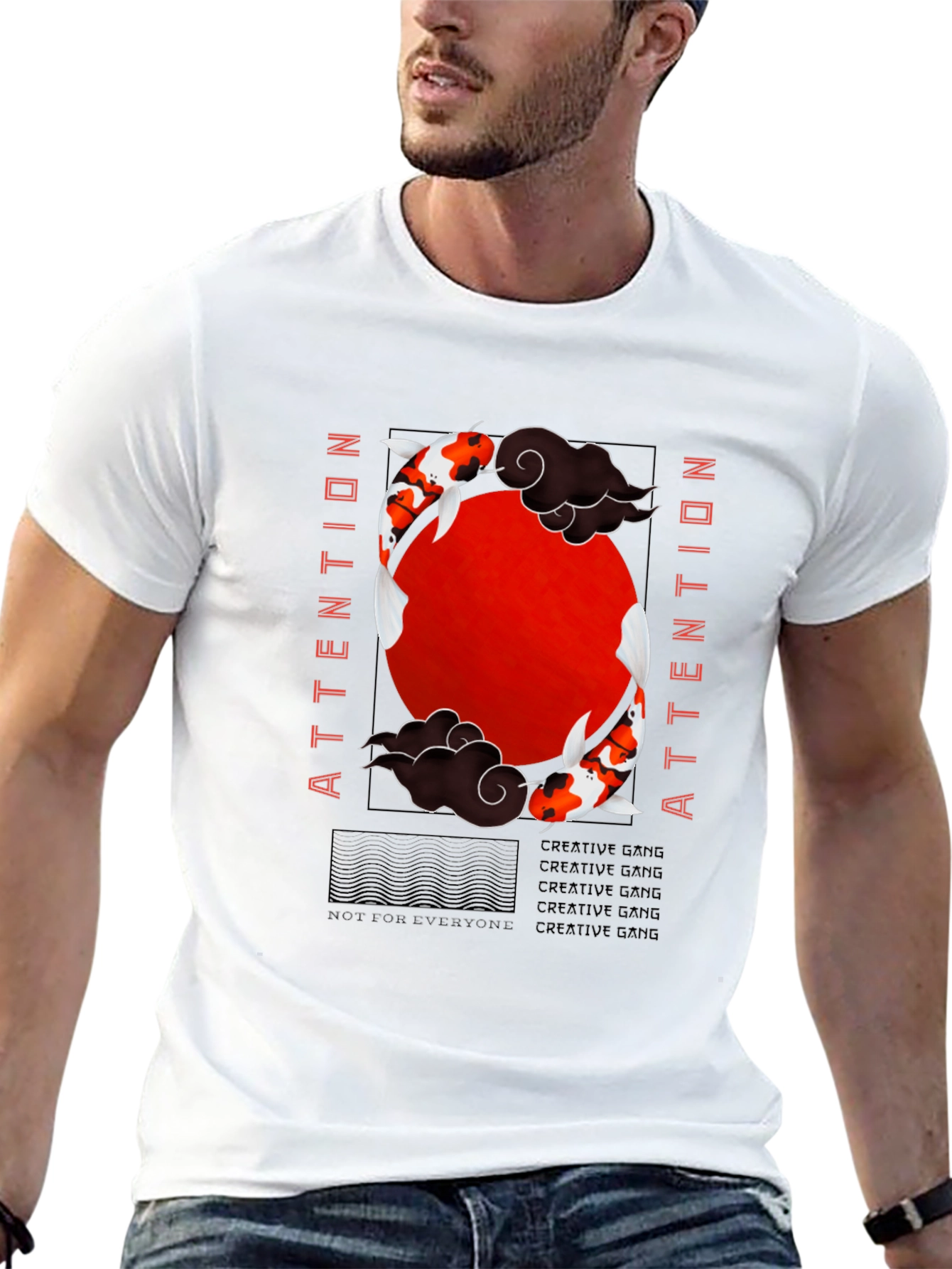 Koi Fish Graphic Tee - Attention Creative Gang