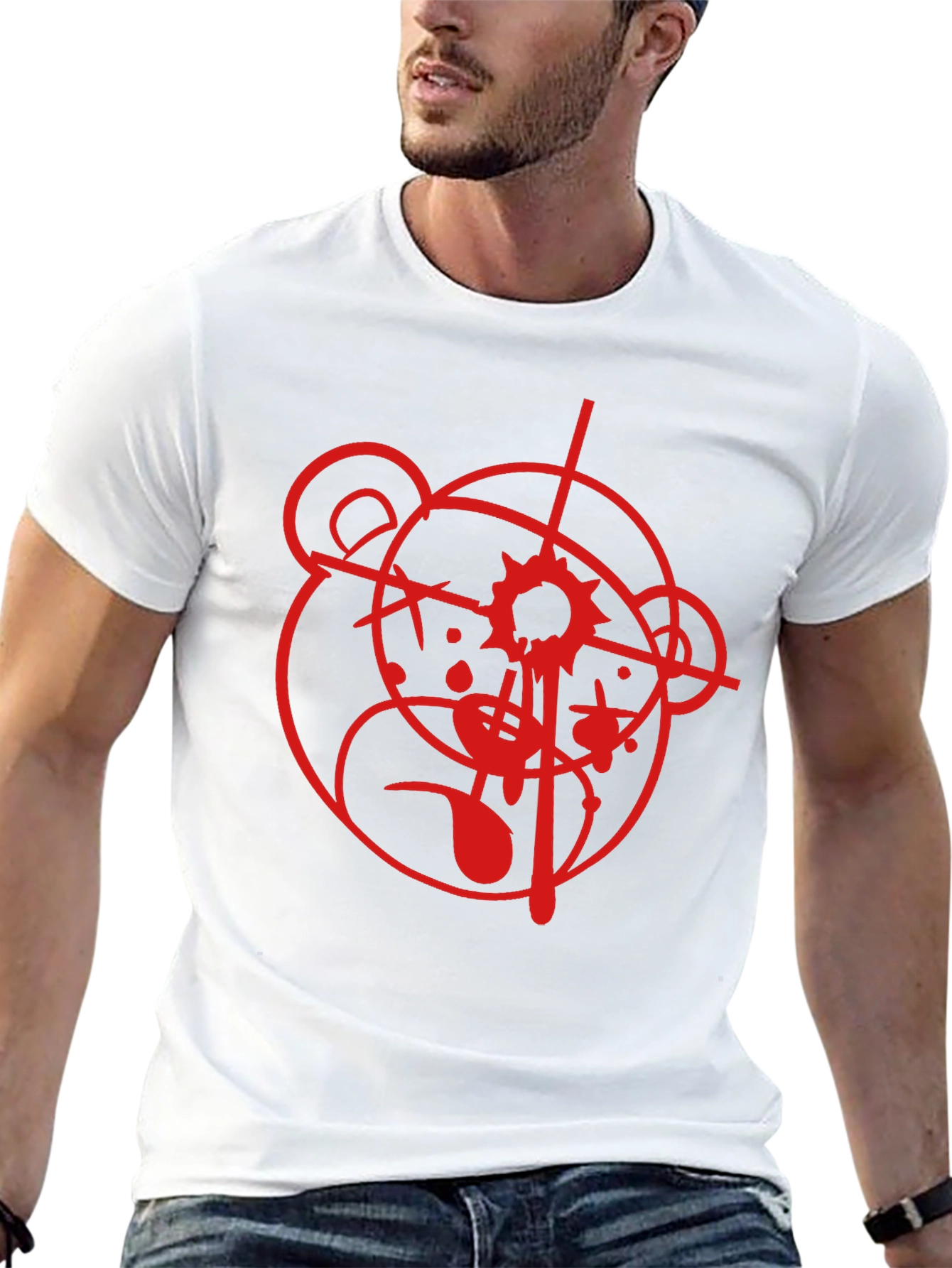 Graphic Bear Target Black T-Shirt