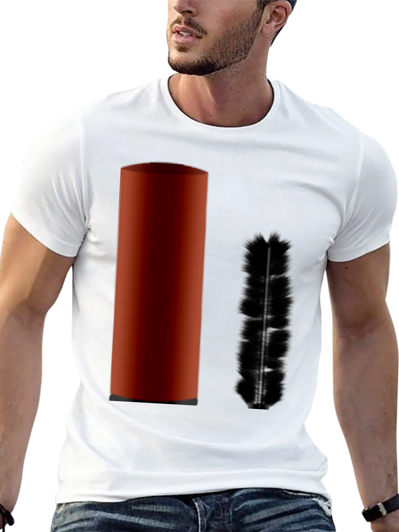 Plunger & Brush Graphic Black T-Shirt