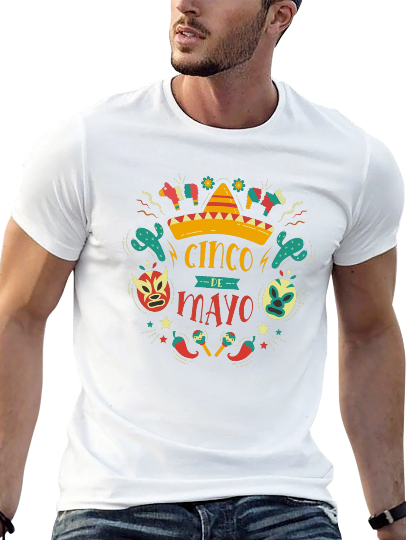 Cinco de Mayo T-Shirt - Black Cotton Graphic Tee