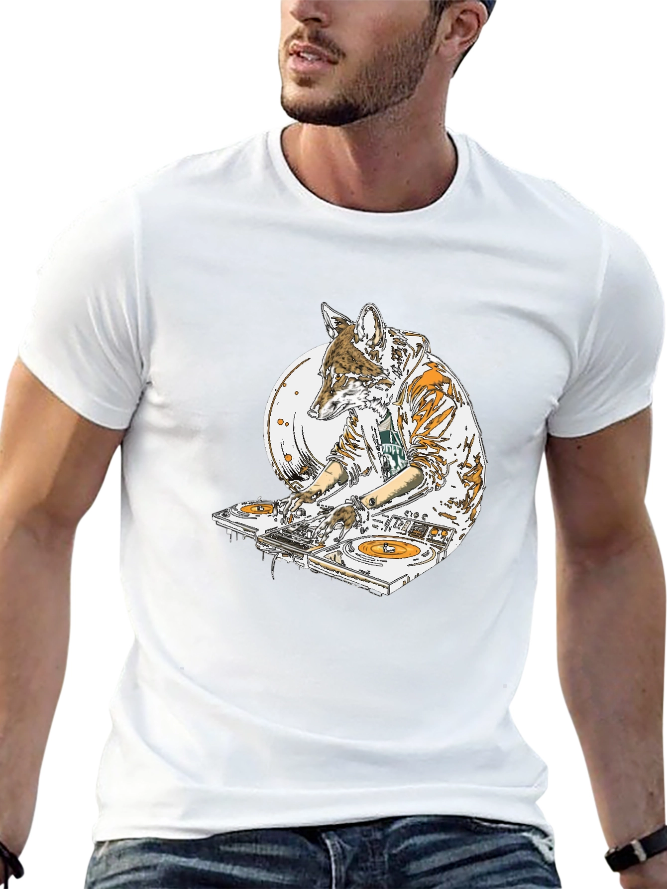 DJ Coyote Graphic T-Shirt
