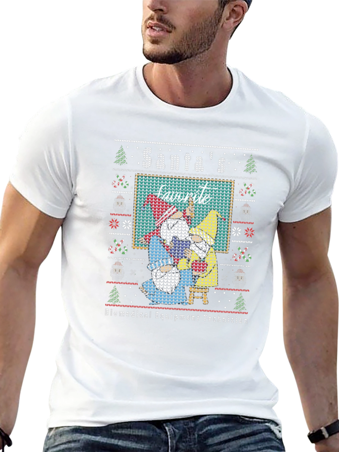 Santas Favorite Biomedical Equipment Technician Ugly Sweater T-Shirt