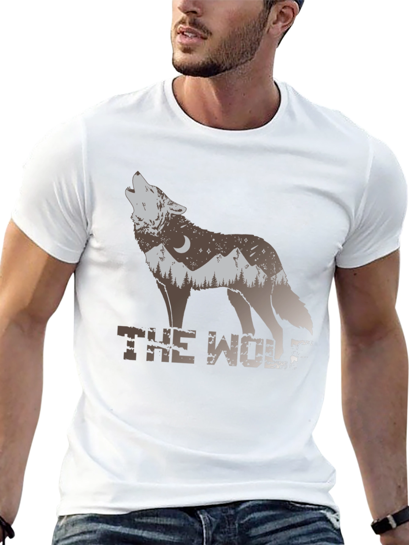 The Wolf Graphic T-Shirt - Nature Design