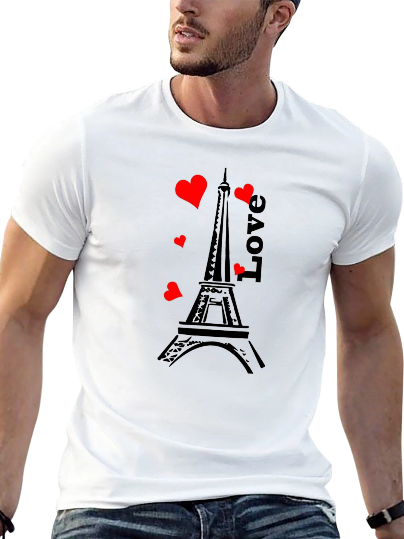 Paris Love T-Shirt - Romantic Eiffel Tower Design