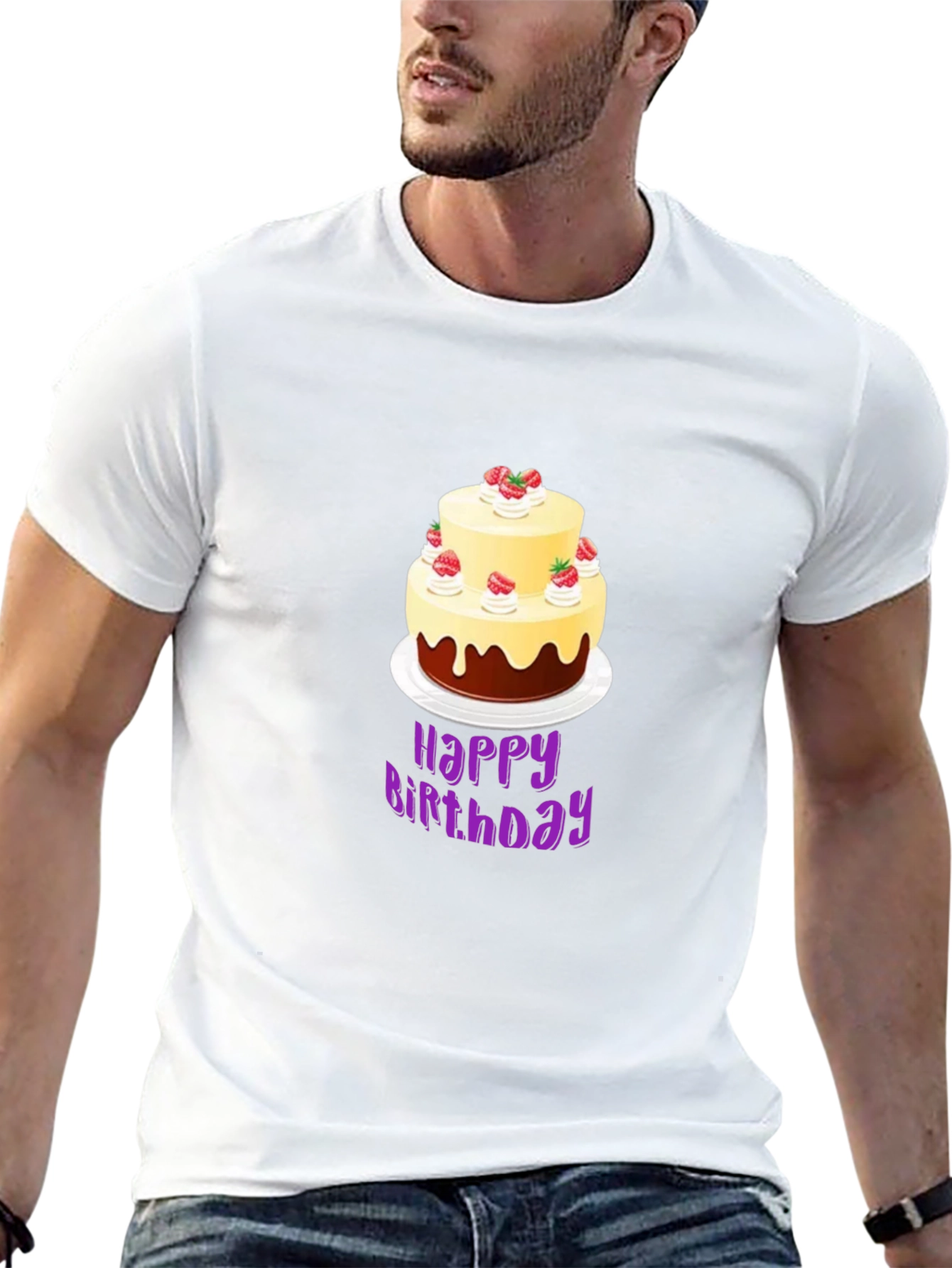 Birthday Cake Graphic Tee - Unique Celebration Style