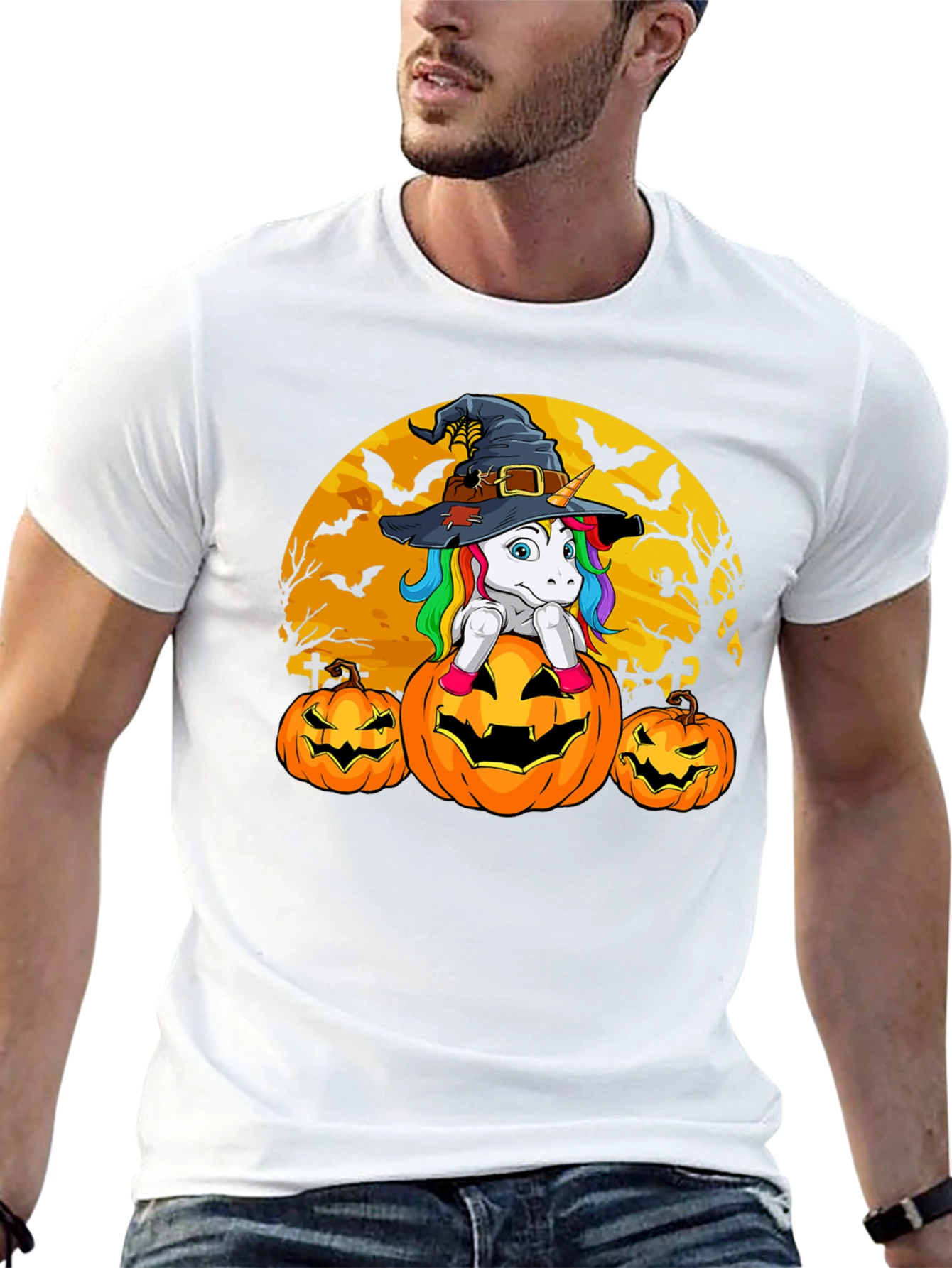 Halloween Unicorn Pumpkin T-Shirt