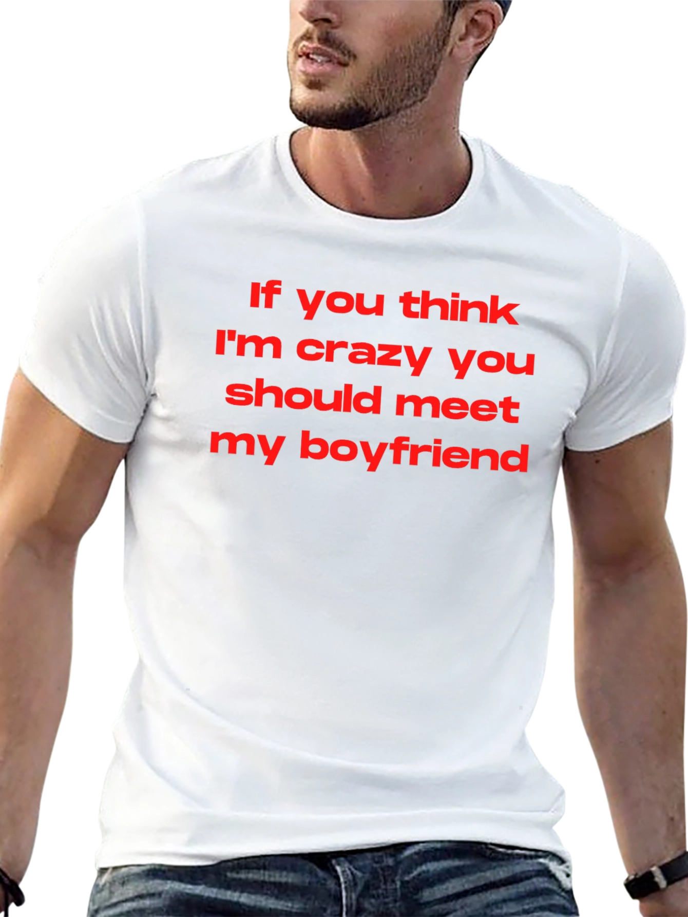 Crazy Boyfriend Graphic Tee - Black