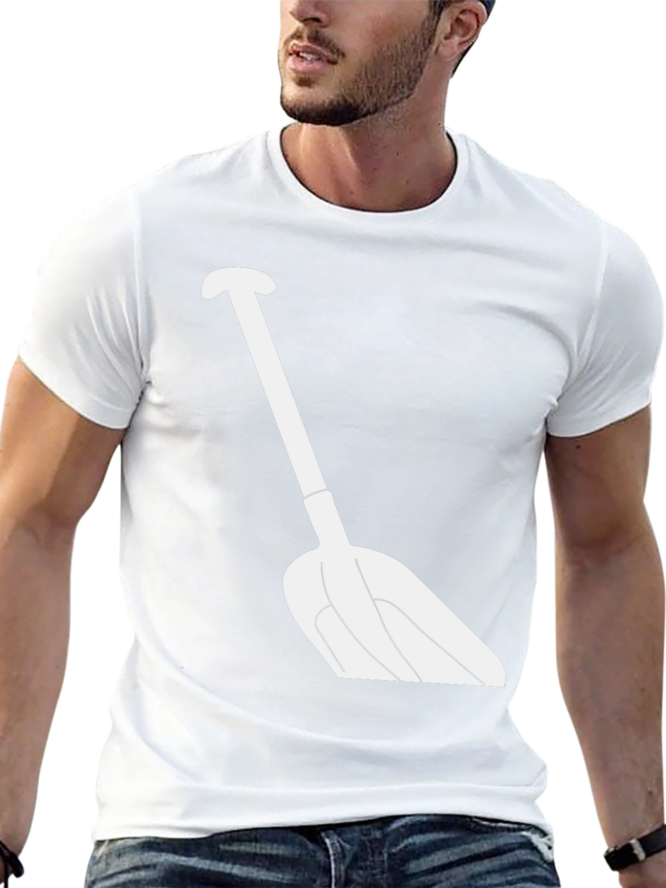 Novelty Snow Shovel Graphic T-Shirt