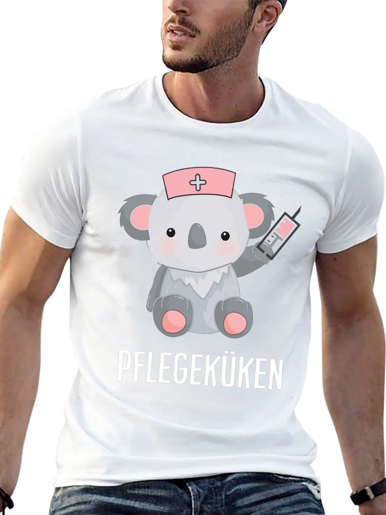 Cute Koala Nurse T-Shirt - Pflegeküken Design