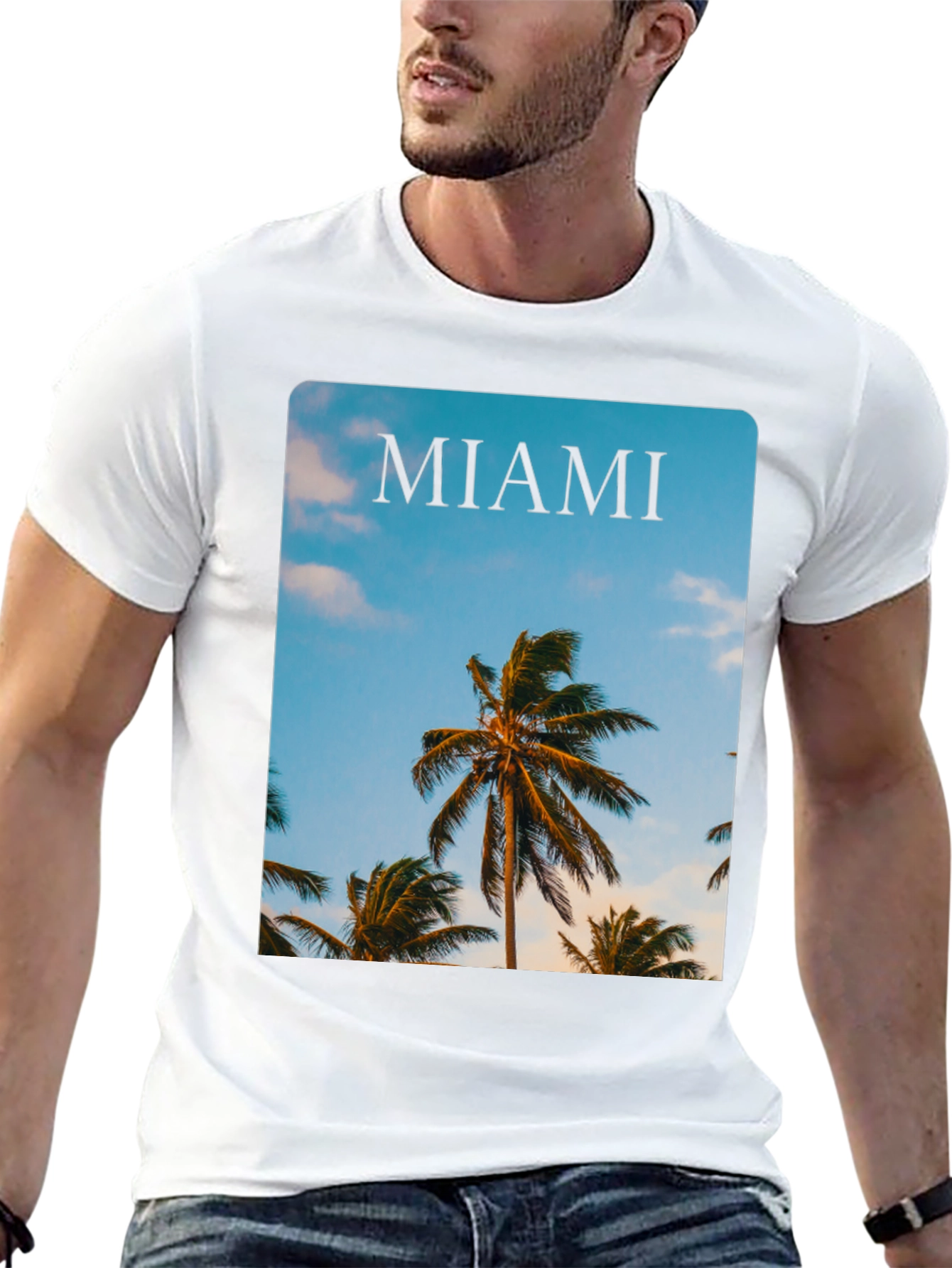 Miami Palm Tree Graphic Tee