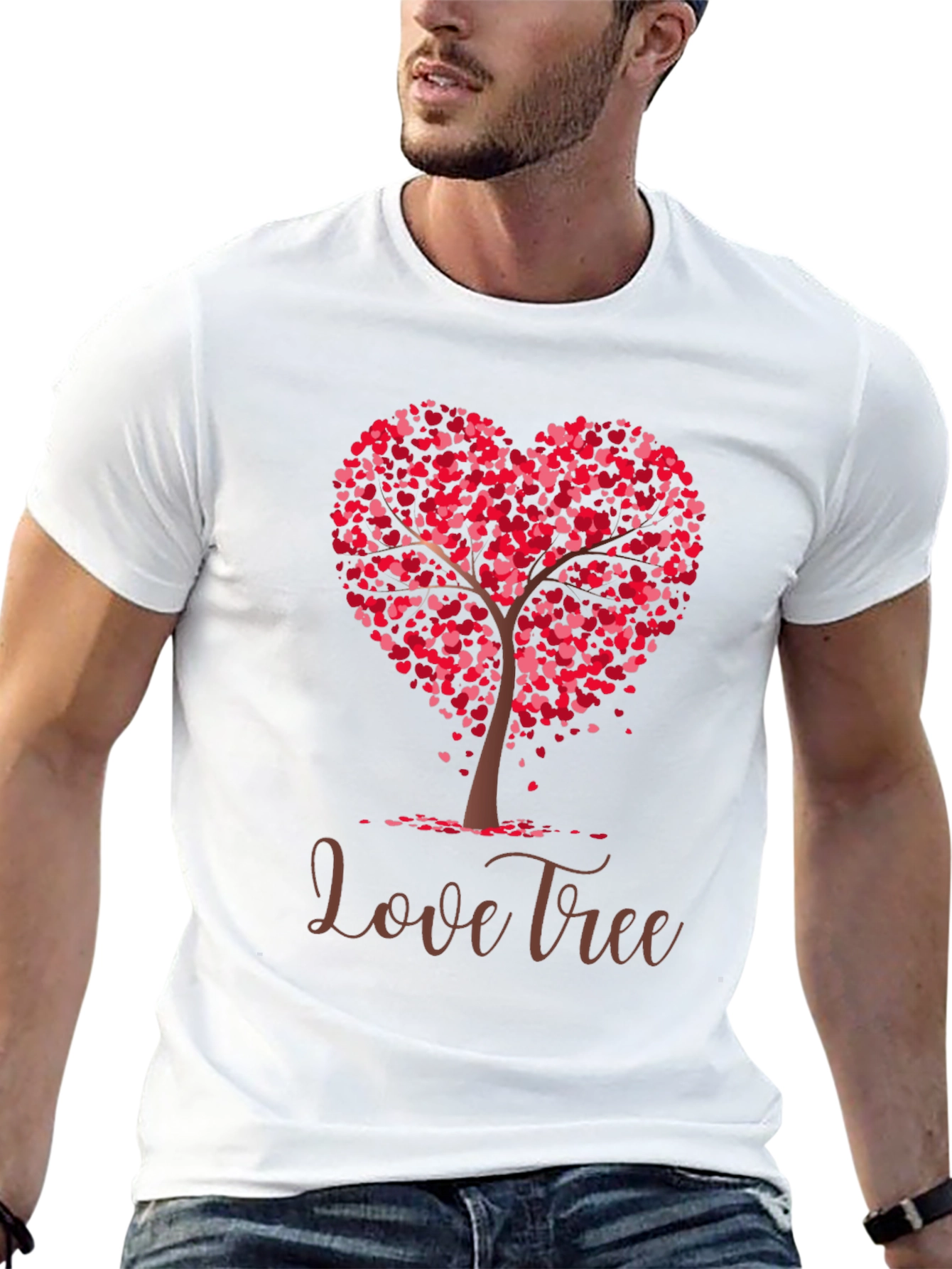 Love Tree Graphic Tee - Heart Design