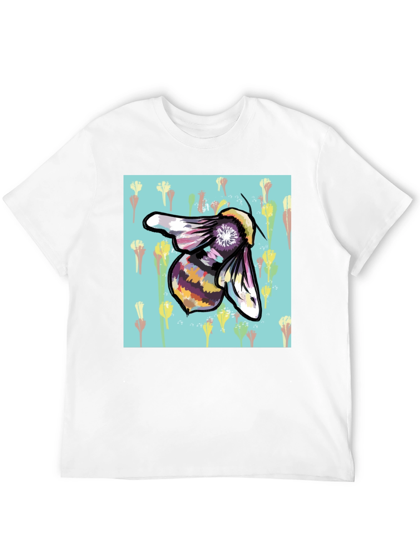 Bee Graphic Print Black T-Shirt