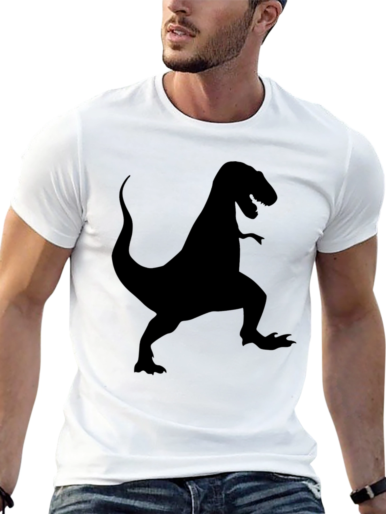 Dinosaur T-Shirt - Mens Black Graphic Tee