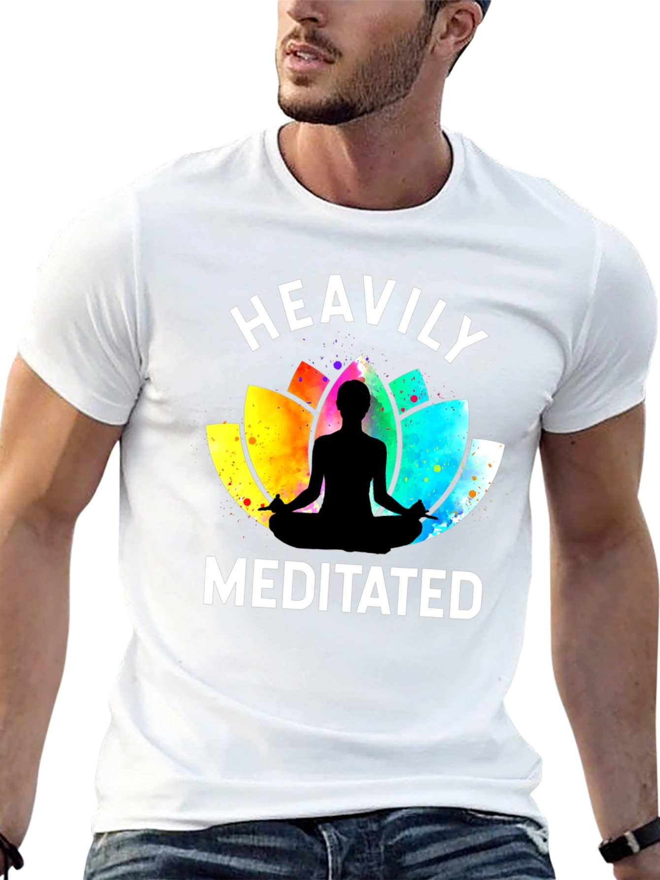 Heavily Meditated Graphic Tee - Zen Yoga Shirt