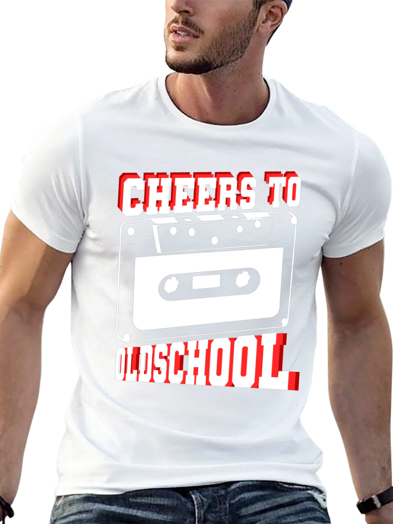Cheers to Oldschool Retro Cassette Tape Graphic T-Shirt