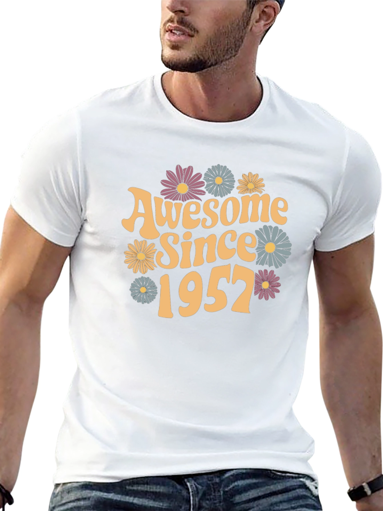 Awesome Since 1952 Floral Graphic Tee