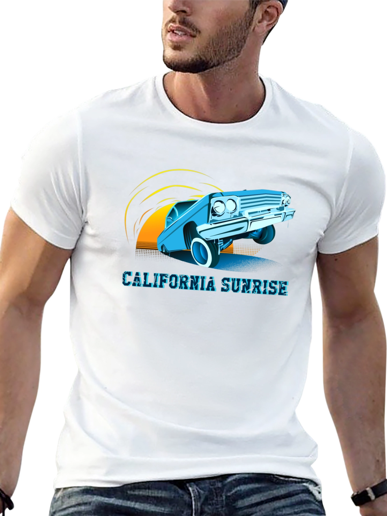 California Sunrise Car T-Shirt