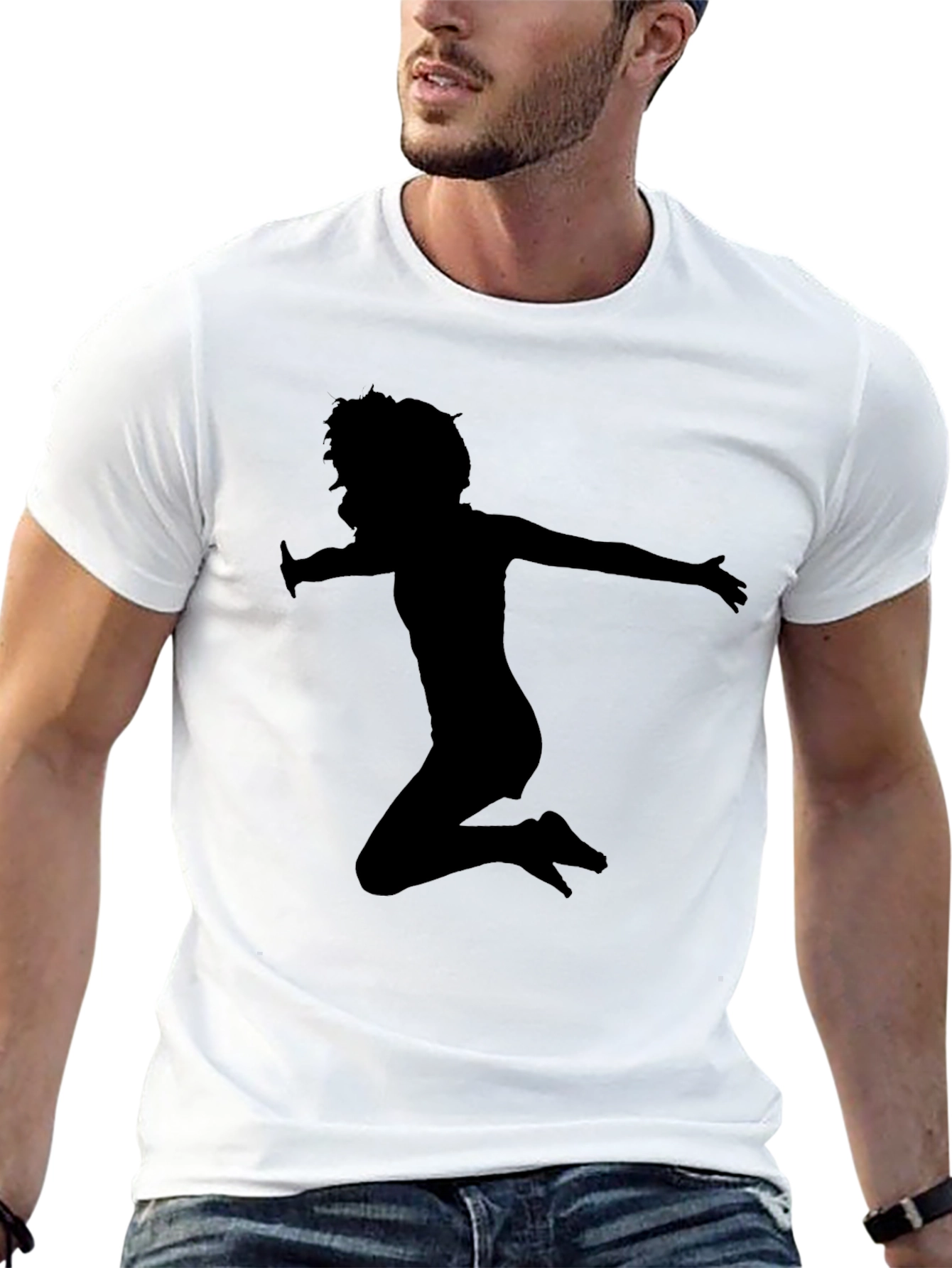 Silhouette Jump Black T-Shirt