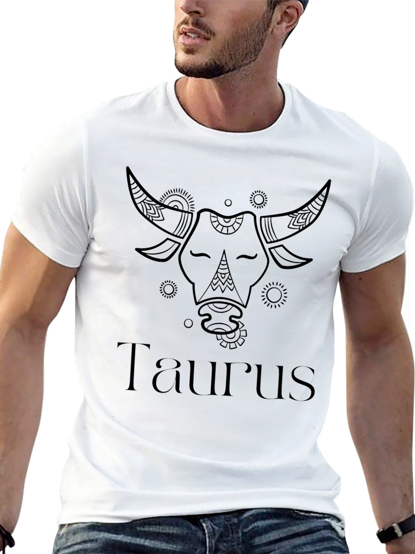 Taurus Zodiac Black Graphic Tee