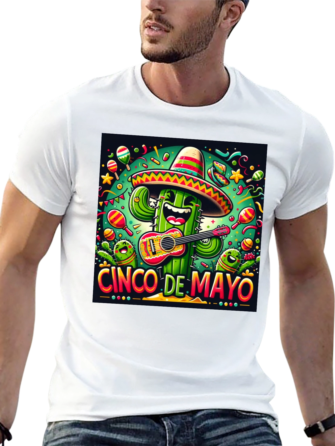 Cinco de Mayo Cactus Graphic Tee