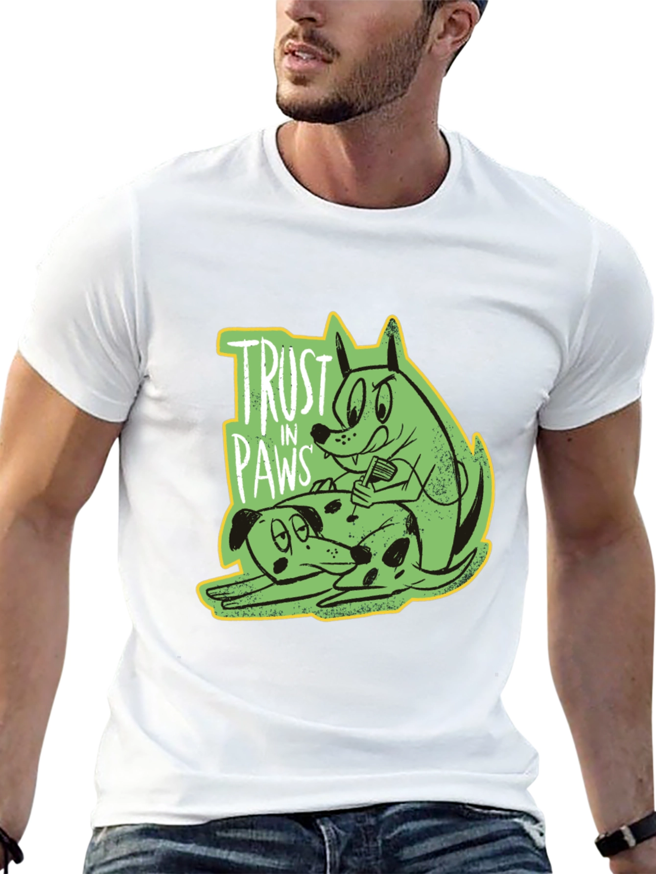 Trust in Paws Graphic Tee - Black