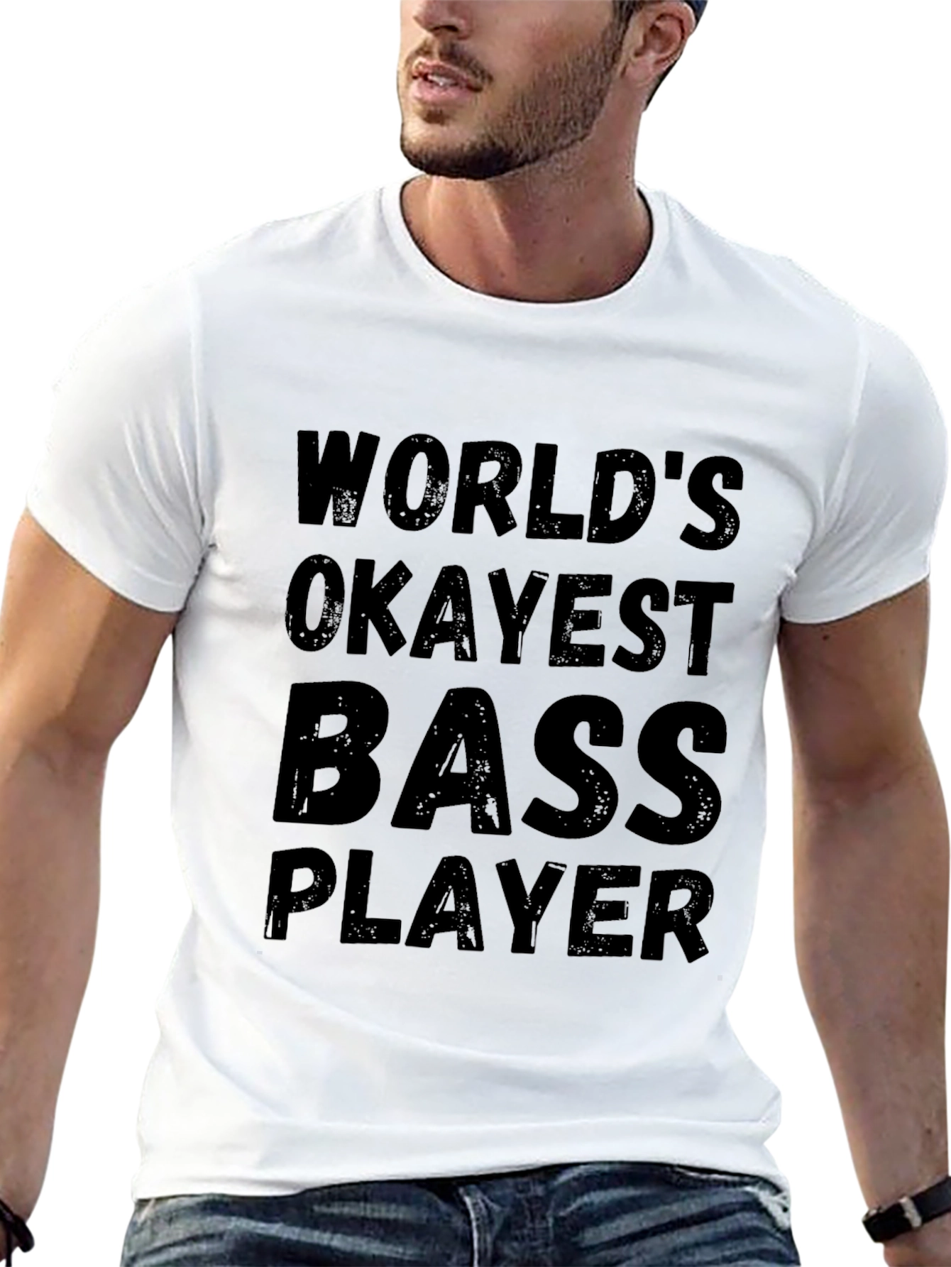 Worlds Okayest Bass Player Graphic T-Shirt