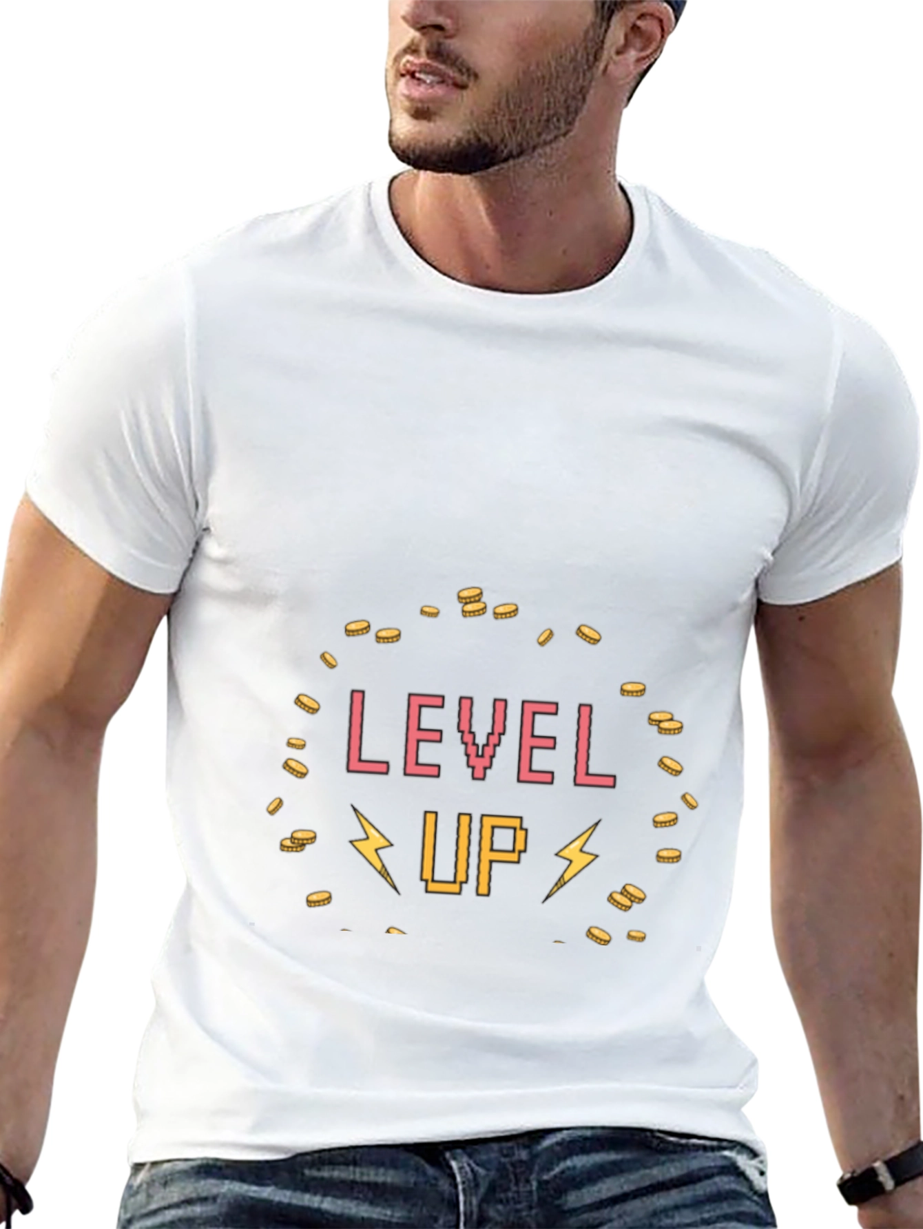 Level Up Graphic Tee - Gamer Style